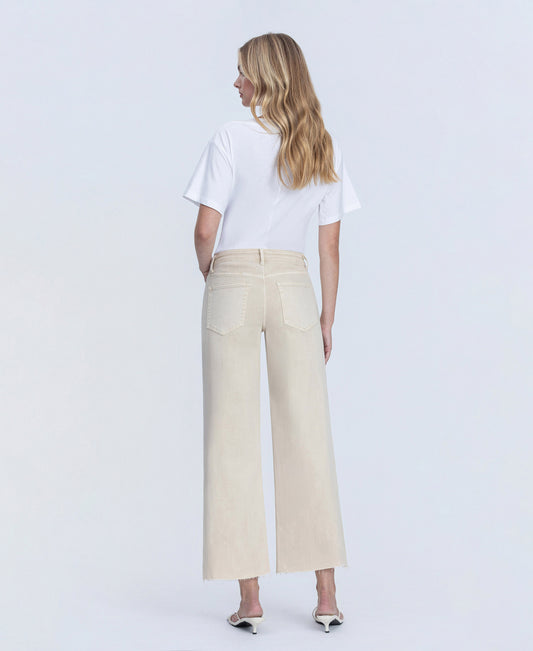 Back product images of White Swan - High Rise Crop Wide Leg Jeans