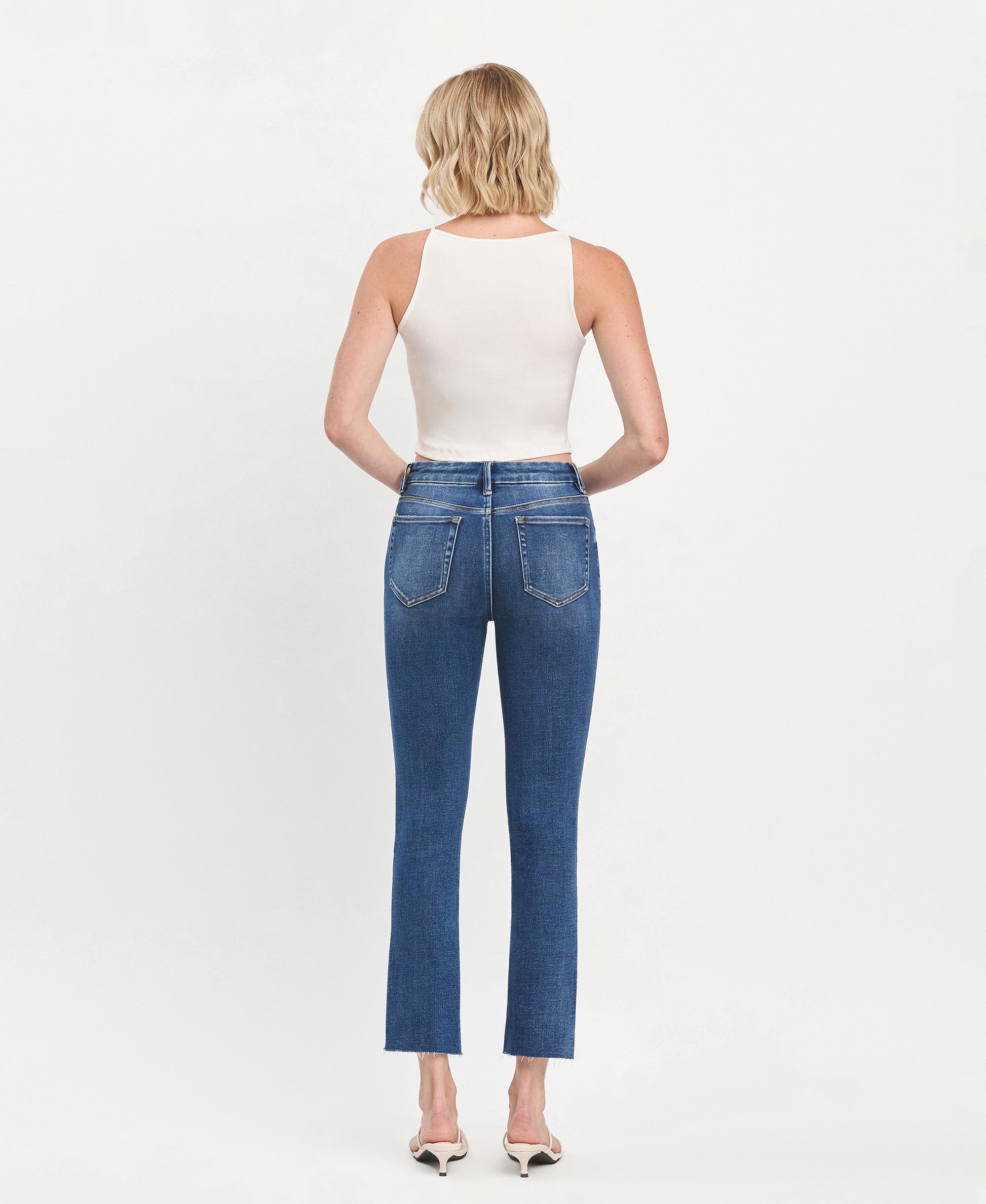 Delicate High Rise Slim Straight Jean - Main Image