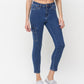 Right 45 degrees product image of Distinguished - High Rise Crop Skinny Jeans