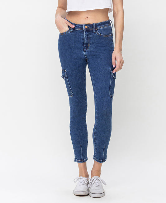 Front product images of Distinguished - High Rise Crop Skinny Jeans