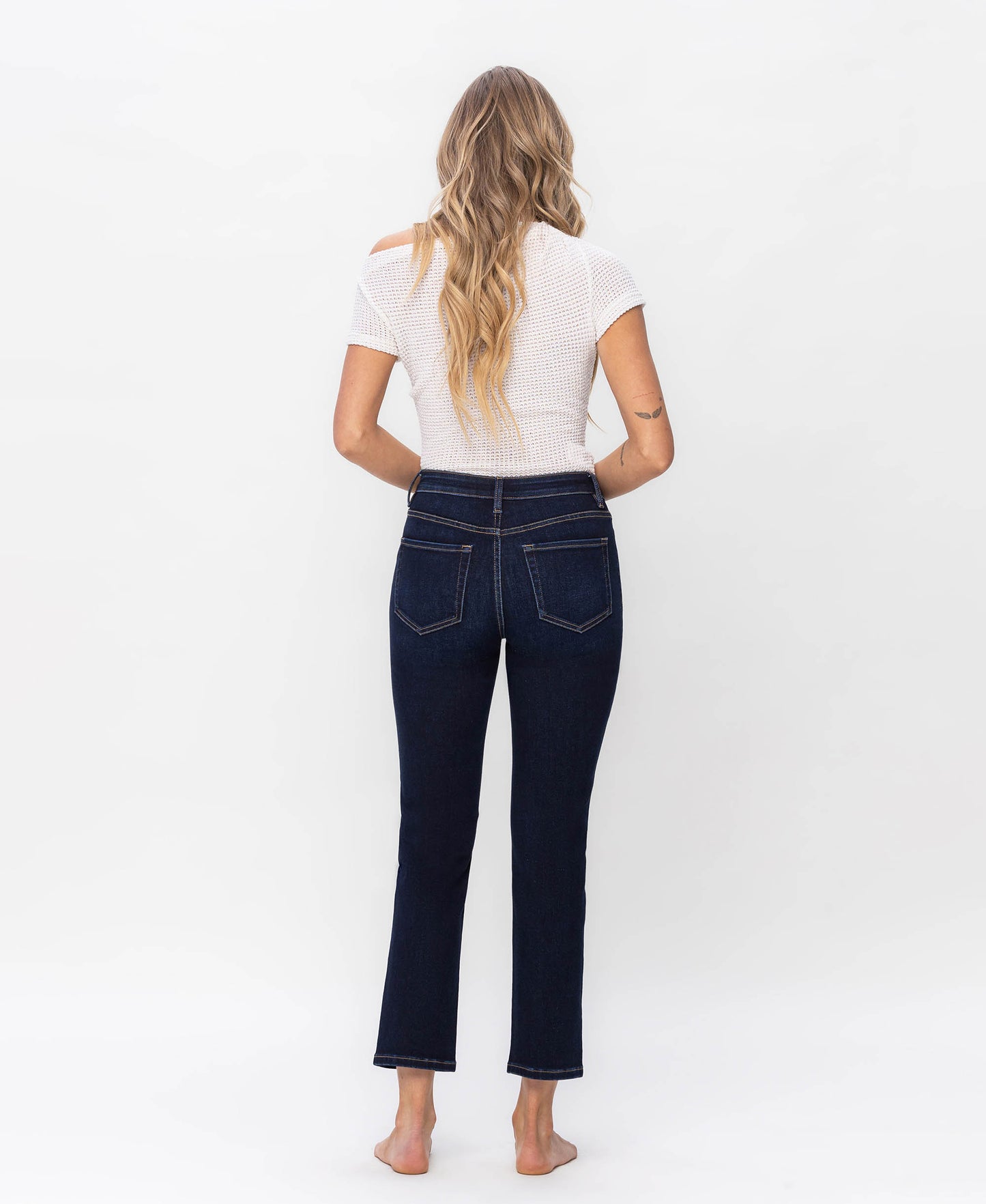 Back product images of Enraptured - High Rise Ankle Slim Straight Jeans