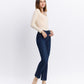 Left 45 degrees product image of Enraptured - High Rise Ankle Slim Straight Jeans