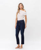 Left 45 degrees product image of Enraptured - High Rise Ankle Slim Straight Jeans