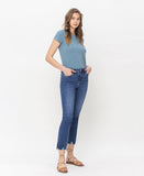 Glitz- High Rise Crop Slim Straight Jeans