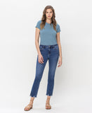Glitz - High Rise Crop Slim Straight Jeans