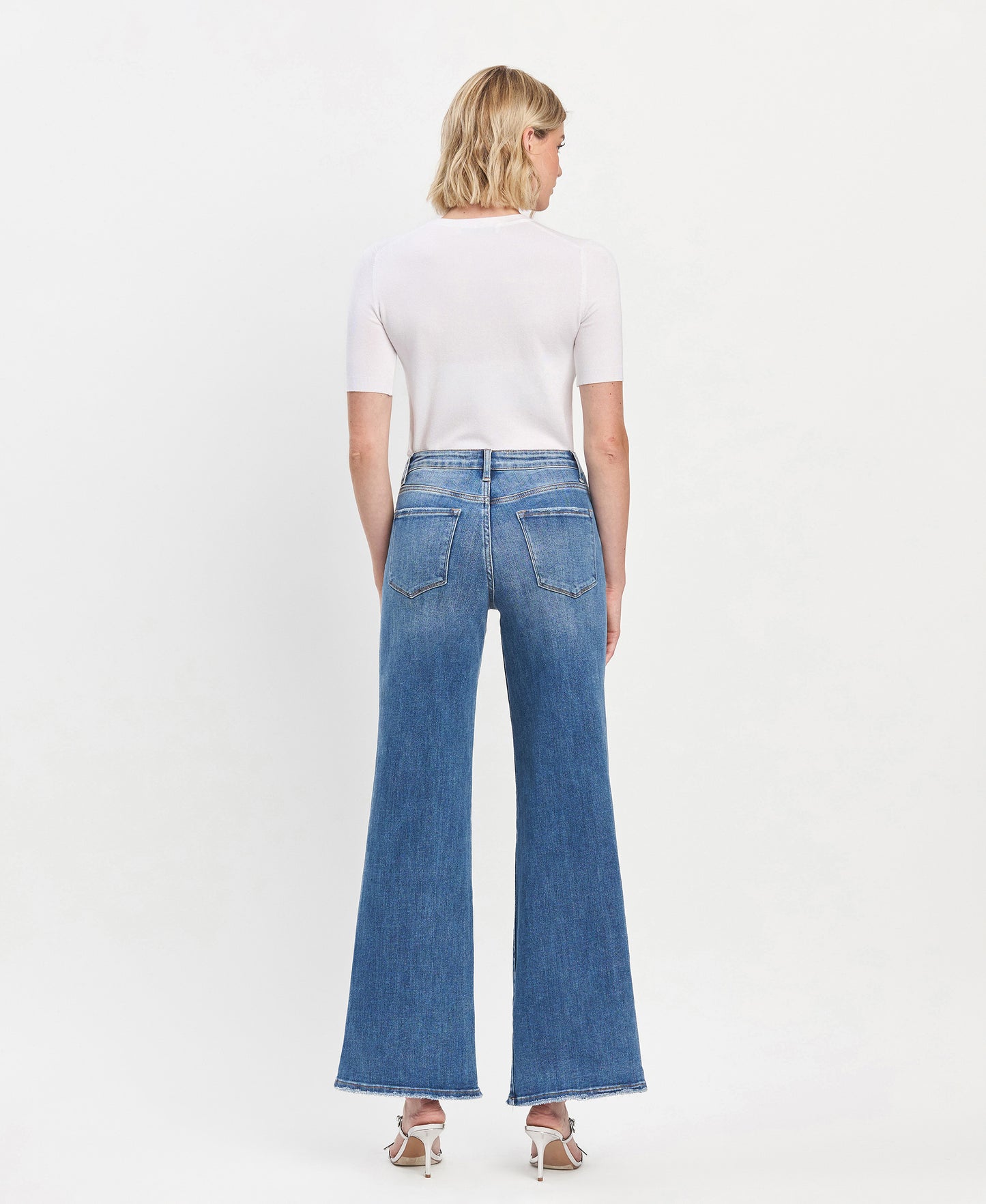 Back product images of Awe - High Rise Trouser Wide Leg Jeans