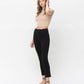 Left 45 degrees product image of Admirable - High Rise Crossover Waistband Slim Cropped Straight Jeans
