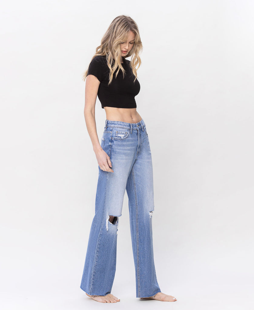 Right 45 degrees product image of Profuse - 90's Vintage High Rise Loose Fit Jeans