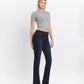 Right 45 degrees product image of Amicability - Mid Rise Flare Bootcut Denim Jeans