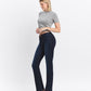 Left 45 degrees product image of Amicability - Mid Rise Flare Bootcut Denim Jeans