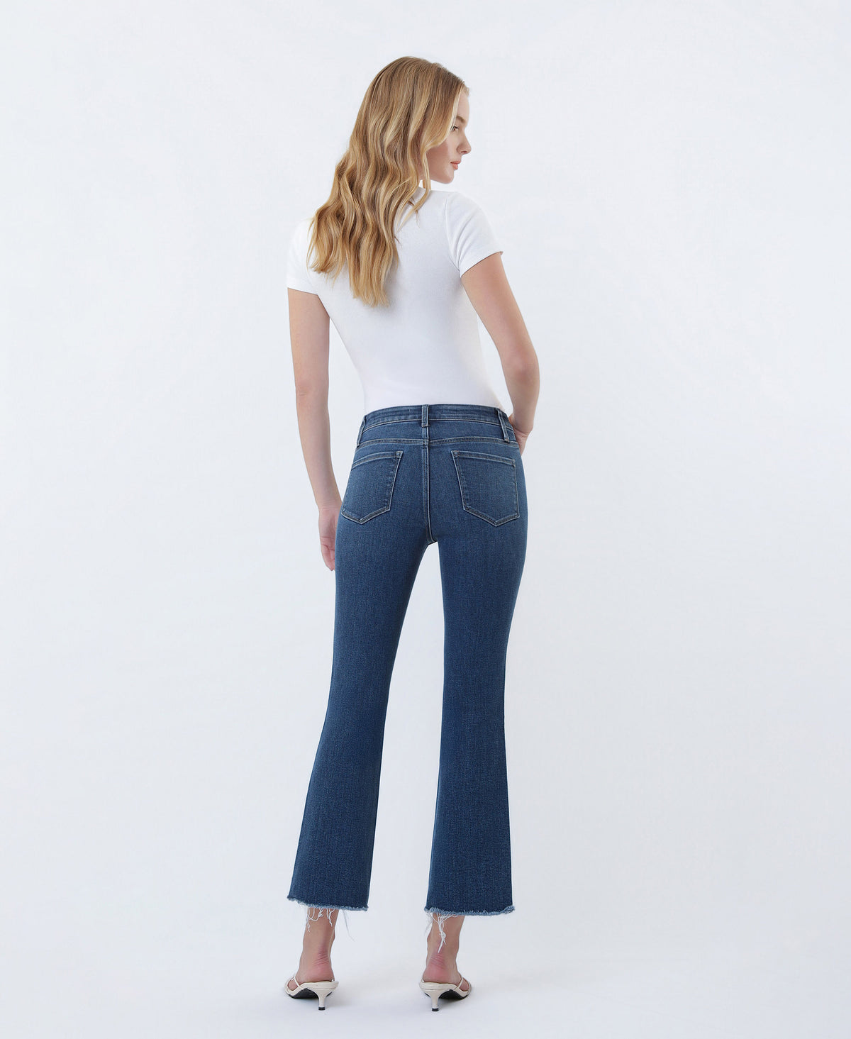 Back product images of Inspirational - High Rise Step Kick Flare Jeans