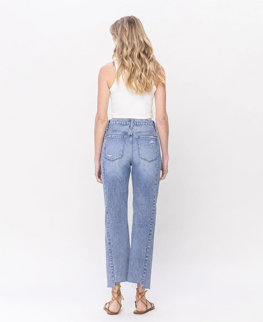 Back product images of Sumptuousness - Rigid High Rise Straight Jeans