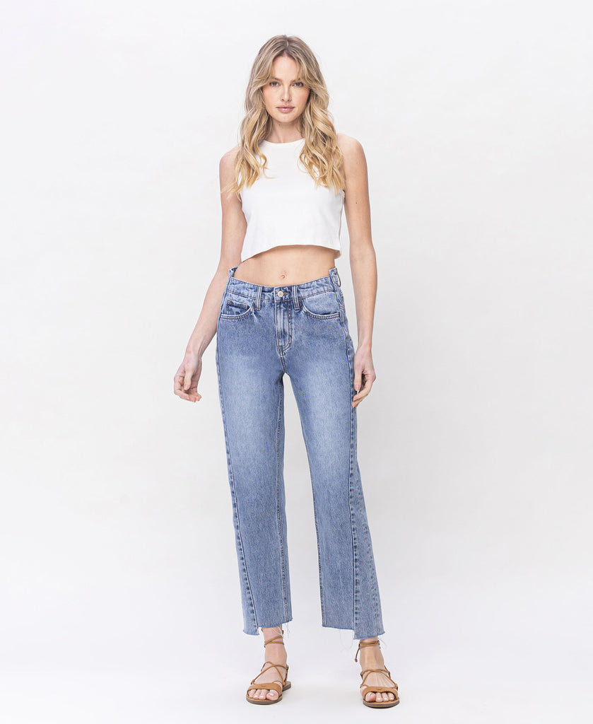 Front product images of Sumptuousness - Rigid High Rise Straight Jeans