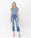 Front product images of Dawn - Mid Rise Crop Straight Jeans