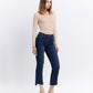 Right 45 degrees product image of Motivated - High Rise Step Raw Hem Crop Flare Jeans