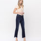 Right 45 degrees product image of Motivated - High Rise Step Raw Hem Crop Flare Jeans