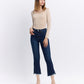 Front product images of Motivated - High Rise Step Raw Hem Crop Flare Jeans