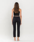 Back product images of Black - High Rise Straight Jeans W Raw Hem
