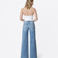 Back product images of Vouchsafe - Mid Rise Clean Cut Raw Hem Wide Leg Jeans