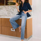 editorial image of Vouchsafe - Mid Rise Wide Leg Jeans