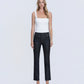 Front product images of Jet Black - High Rise Coated Ankle Slim Straight Jeans