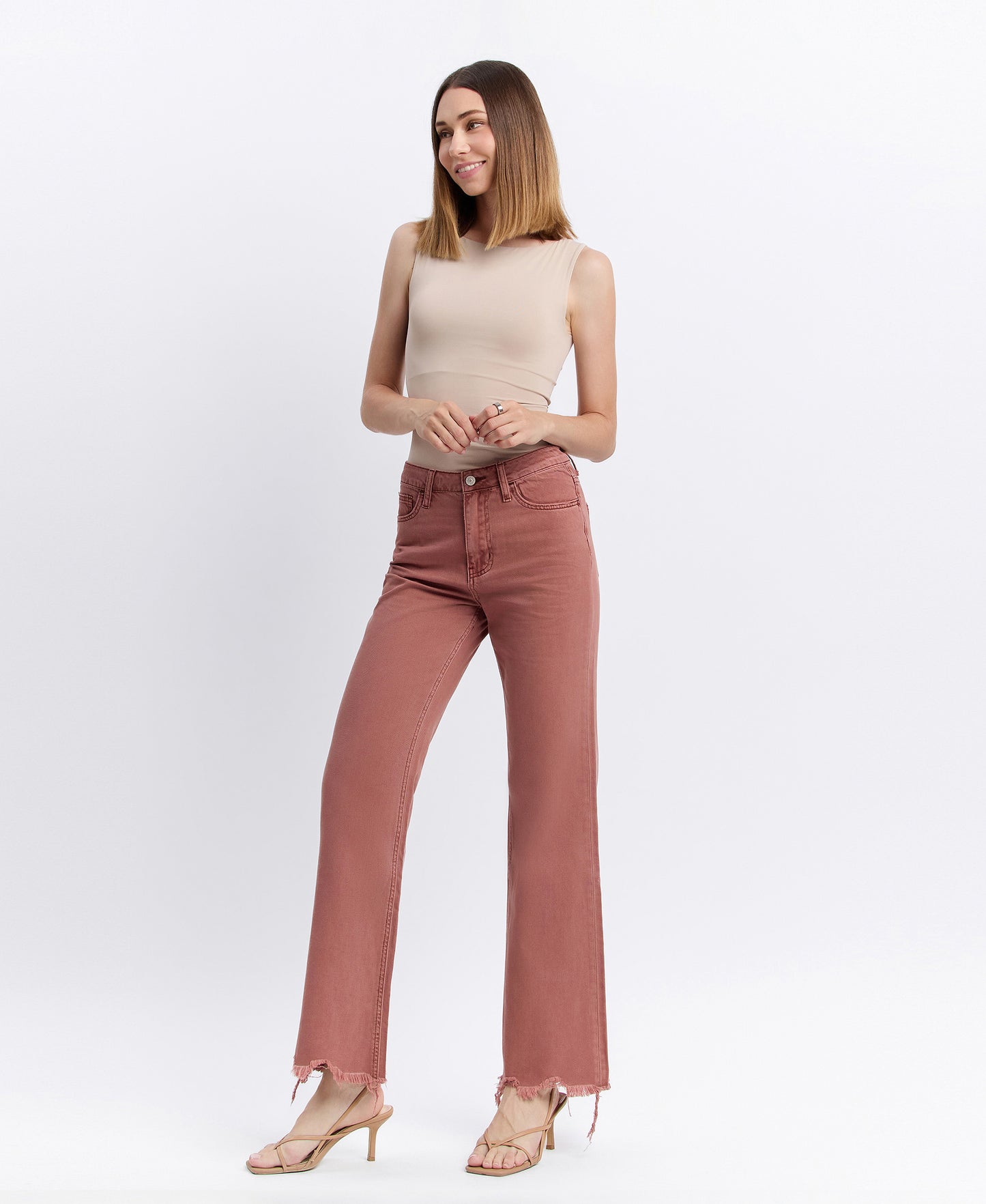 Left 45 degrees product image of Russet - Super High Rise 90's Vintage Flare Jeans