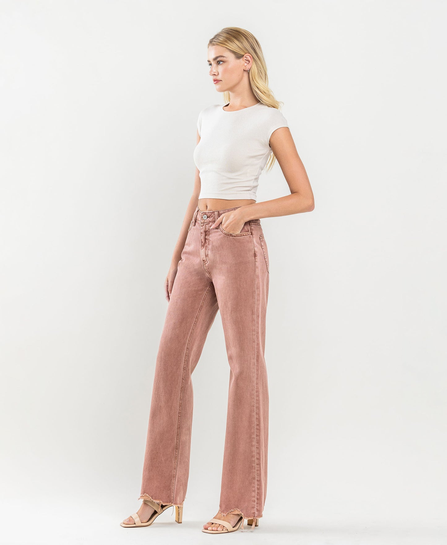 Left 45 degrees product image of Russet - Super High Rise 90's Vintage Flare Jeans