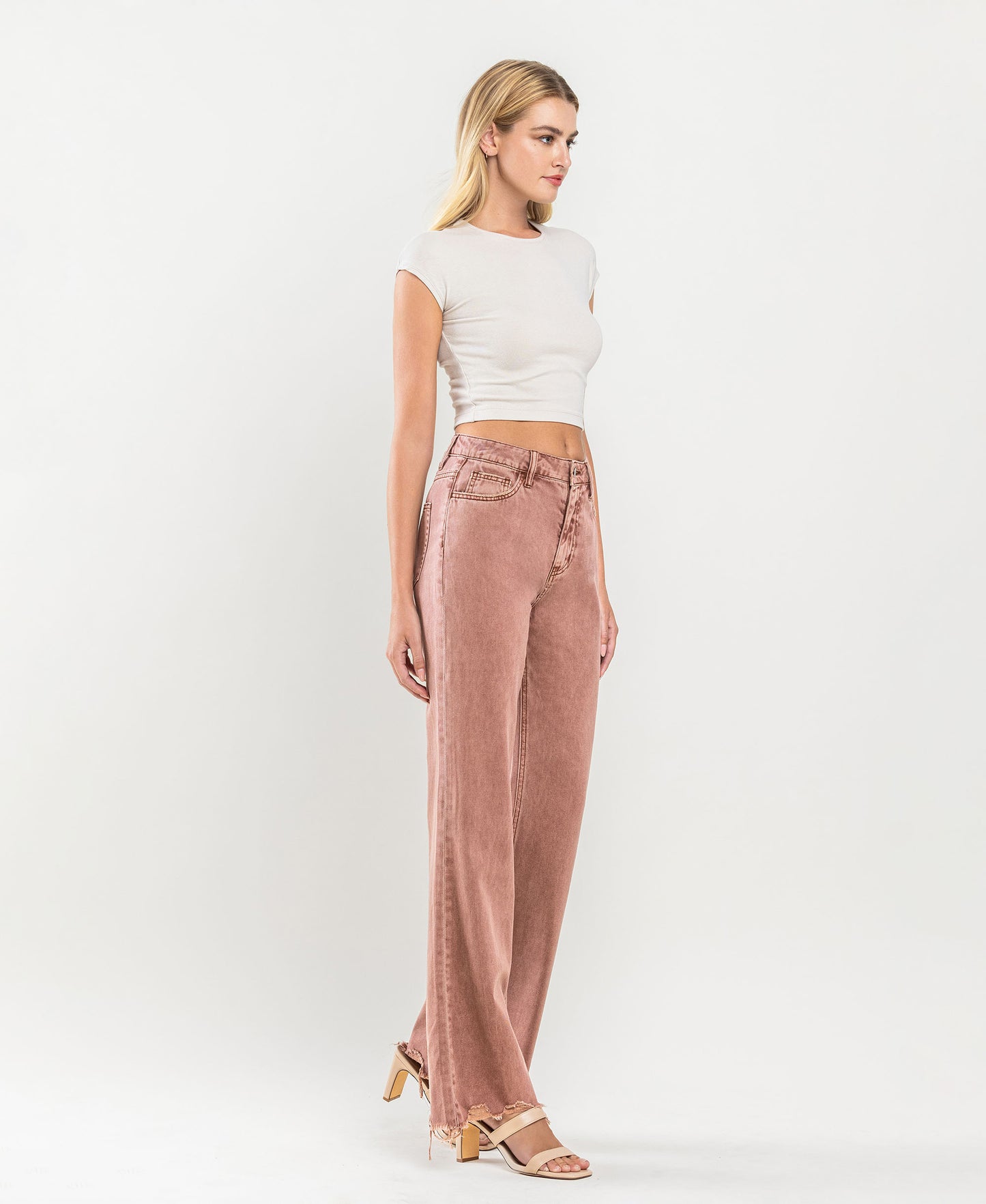 Right 45 degrees product image of Russet - Super High Rise 90's Vintage Flare Jeans