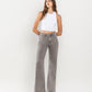 Front product images of Smokey Olive - Super High Rise 90's Vintage Hem Detail Flare Jeans