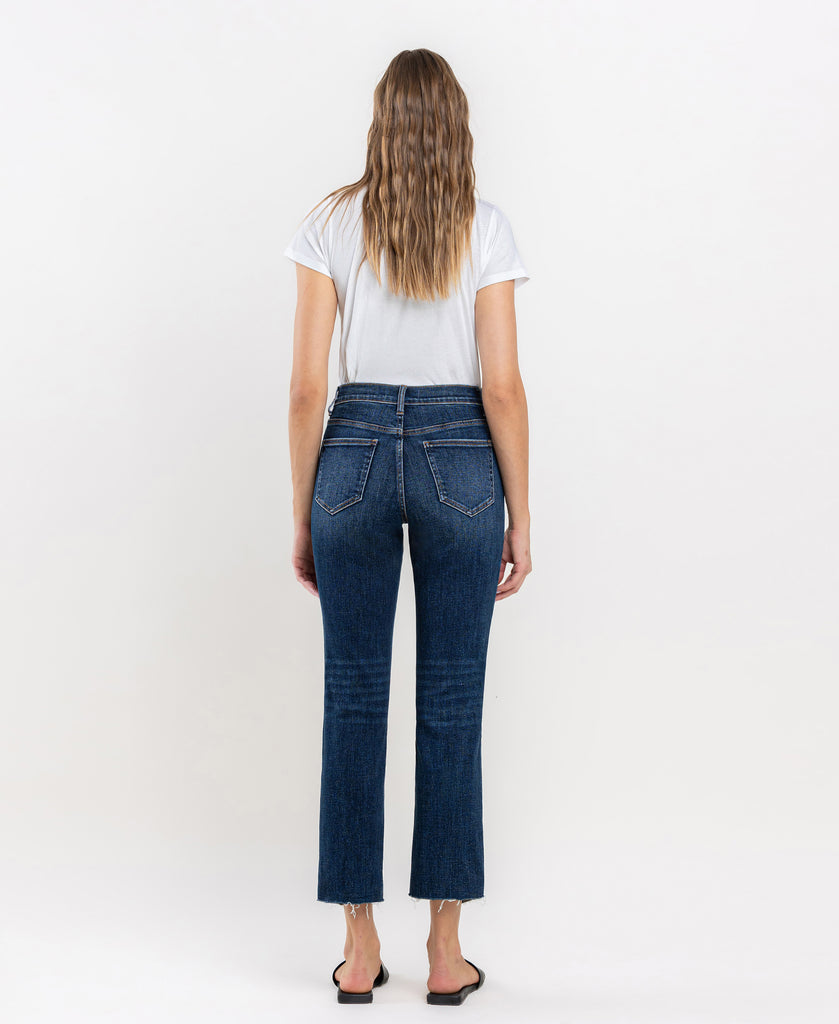 Back product images of Immaculately - High Rise Color Block Straight Jeans