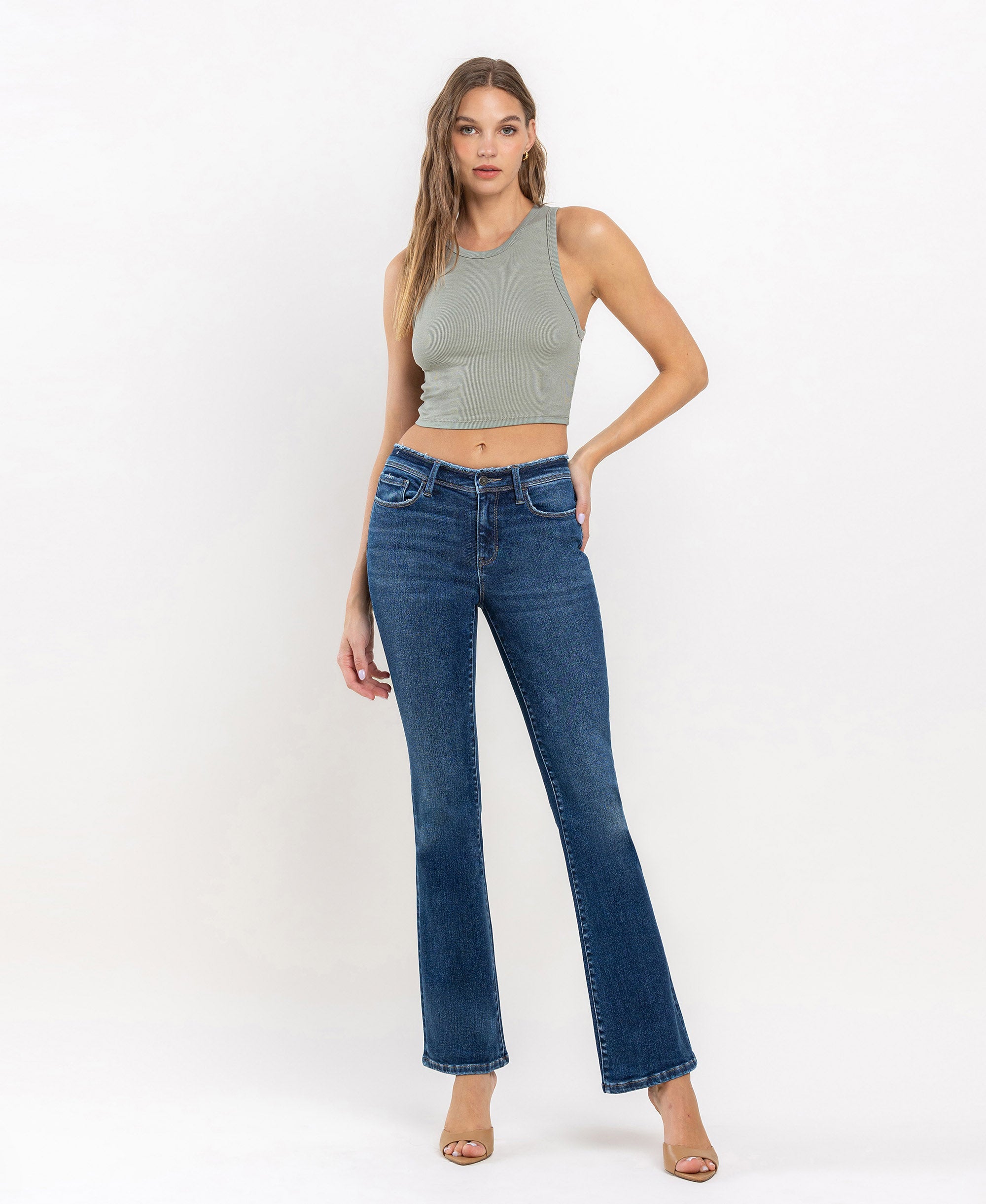Amethyst Mid Rise Bootcut Jeans