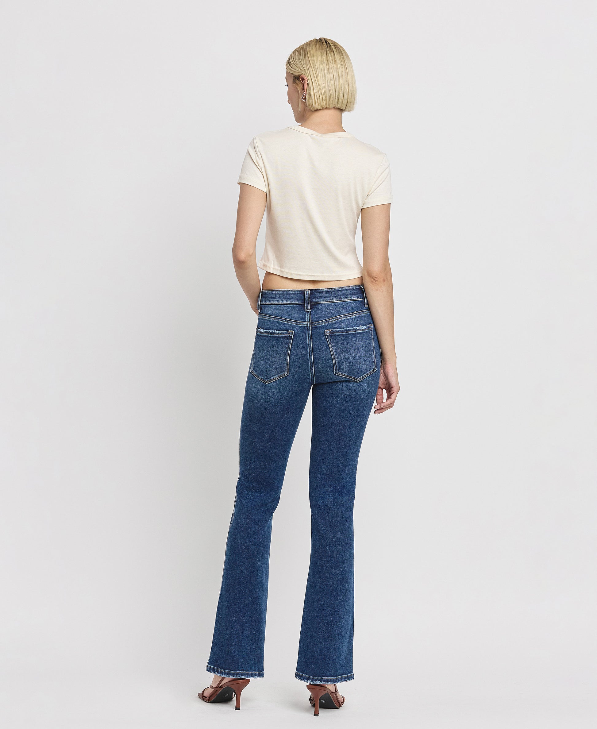 Back product images of Sufficed - High Rise Full Length Bootcut Jeans