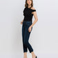 Left 45 degrees product image of Issue Free - Mid Rise Crop Slim Straight Jeans