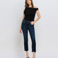 Front product images of Issue Free - Mid Rise Crop Slim Straight Jeans