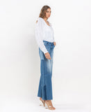 Right 45 degrees product image of Coherence - High Rise Side Contrast Wide Leg Jeans