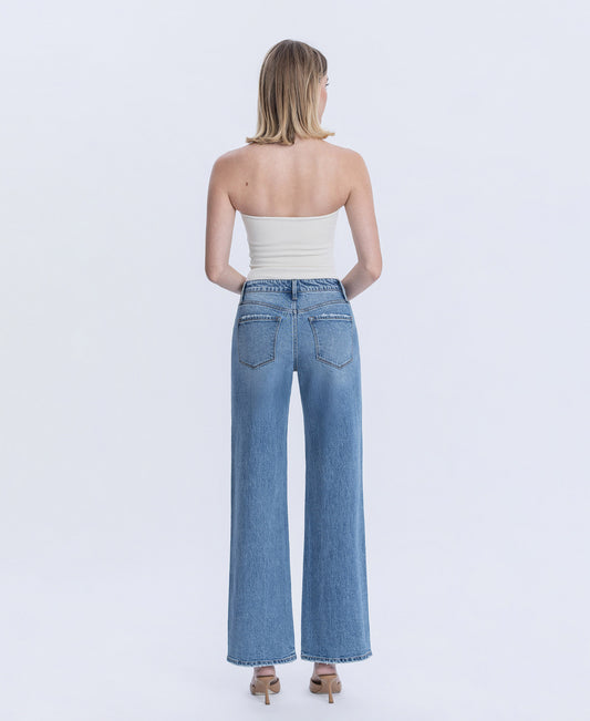 Back product images of Astonishing - High Rise Full Length Wide Leg Jeans