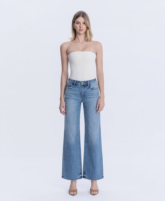 Front product images of Astonishing - High Rise Full Length Wide Leg Jeans