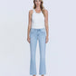 Front product images of Uplift - Mid Rise Raw Hem Ankle Bootcut Jeans