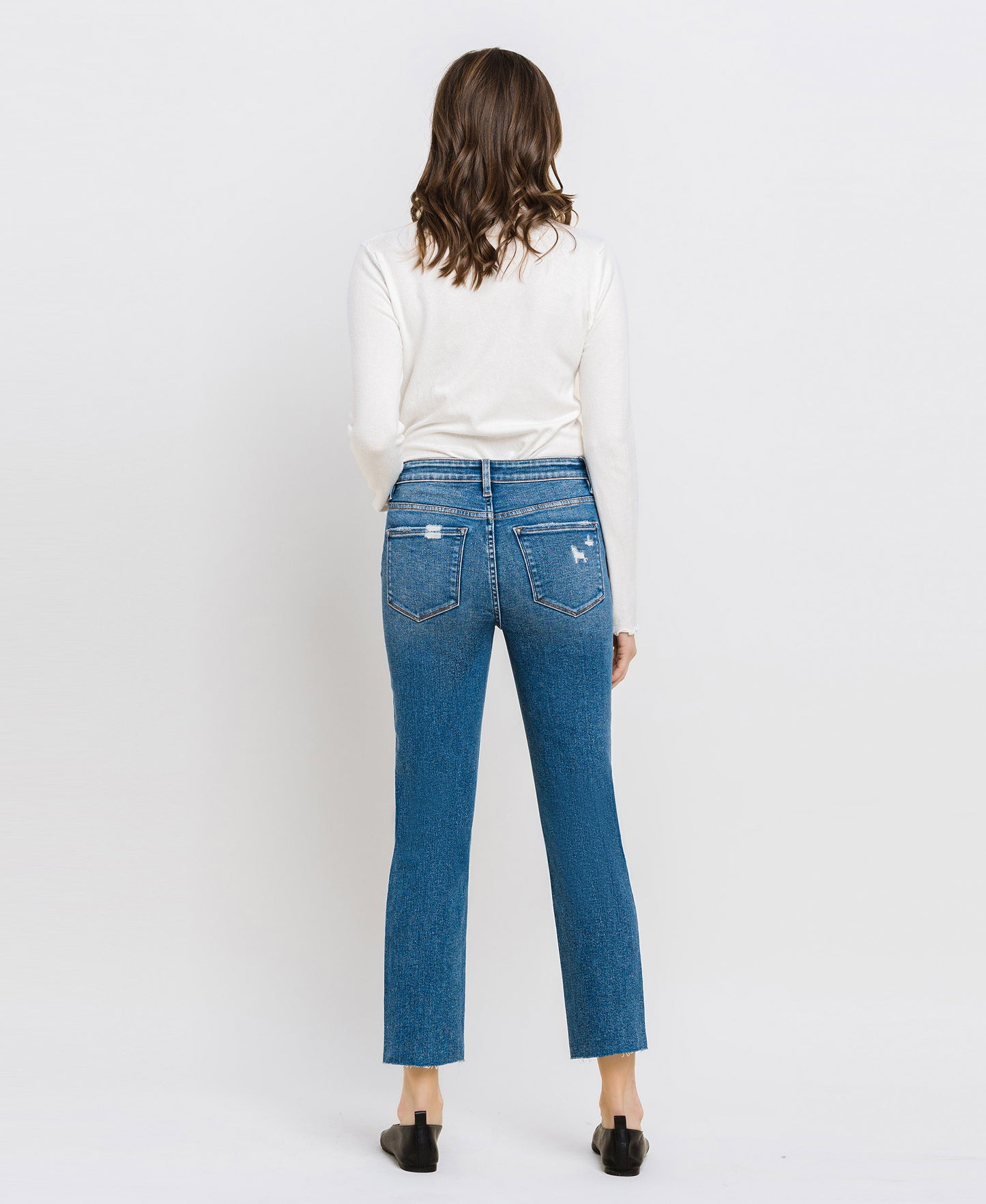 Back product images of Consistent - High Rise Slim Straight Jeans