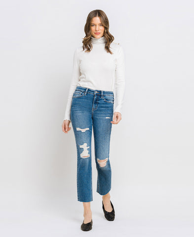 Front product images of Consistent - High Rise Slim Straight Jeans