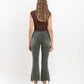Back product images of  Deep Forest - High Rise Cropped Flare Jeans