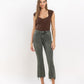 Front product images of Deep Forest - High Rise Cropped Flare Jeans
