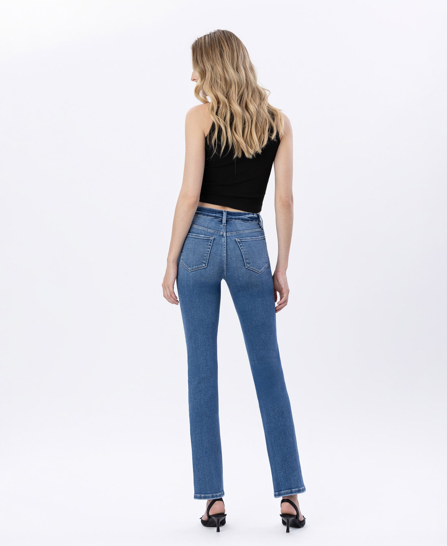 Back product images of Luxuries - High Rise Slim Straight Jeans