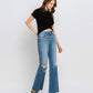 Right 45 degrees product image of Exuberantly - High Rise Wide Leg Jeans