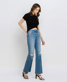 Right 45 degrees product image of Exuberantly - High Rise Wide Leg Jeans