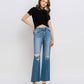 Front product images of Exuberantly - High Rise Wide Leg Jeans