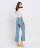Back product images of Shiny - Mid Rise Crop Wide Leg Jeans