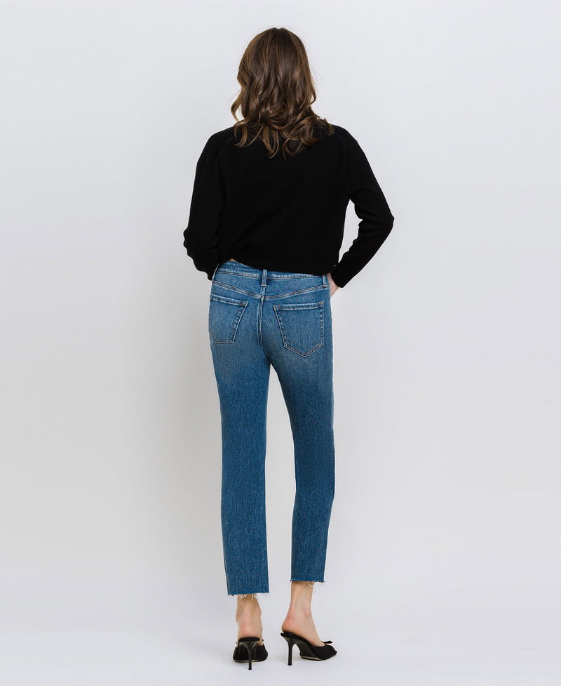 VERVET High Rise Flare Stretch Jean - Women's Jeans in Jet Black