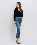 Right 45 degrees product image of Upliftment - Mid Rise Ankle Regular Straight Jeans