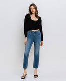 Upliftment - Mid Rise Ankle Regular Straight Jeans